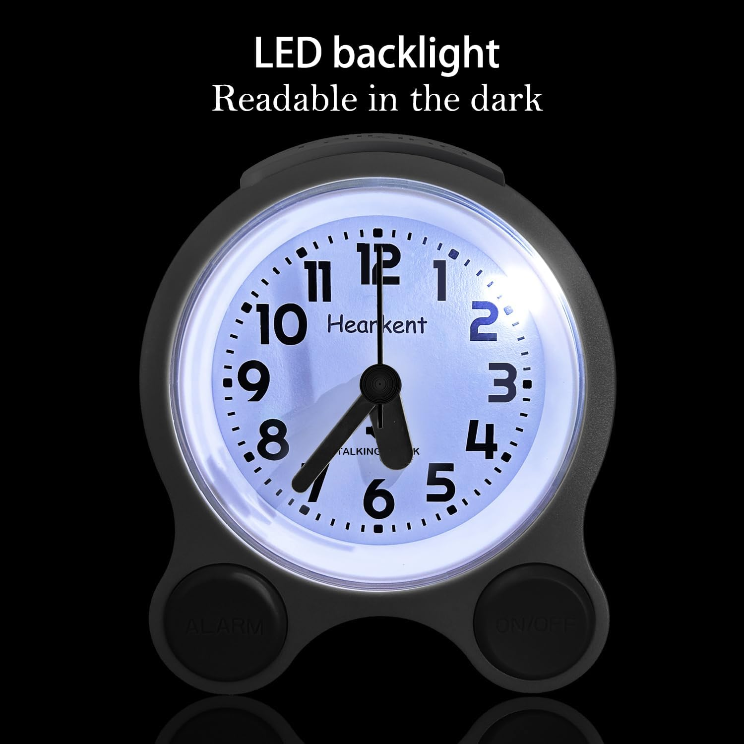 Talking Clock for Elderly, Blind, Visually Impaired, English Voice Announcing Time Date and Week, Backlight and 5 Daily Alarms, Easy to Operate Speaking Alarm Clock, Low Vision Aids image number 4