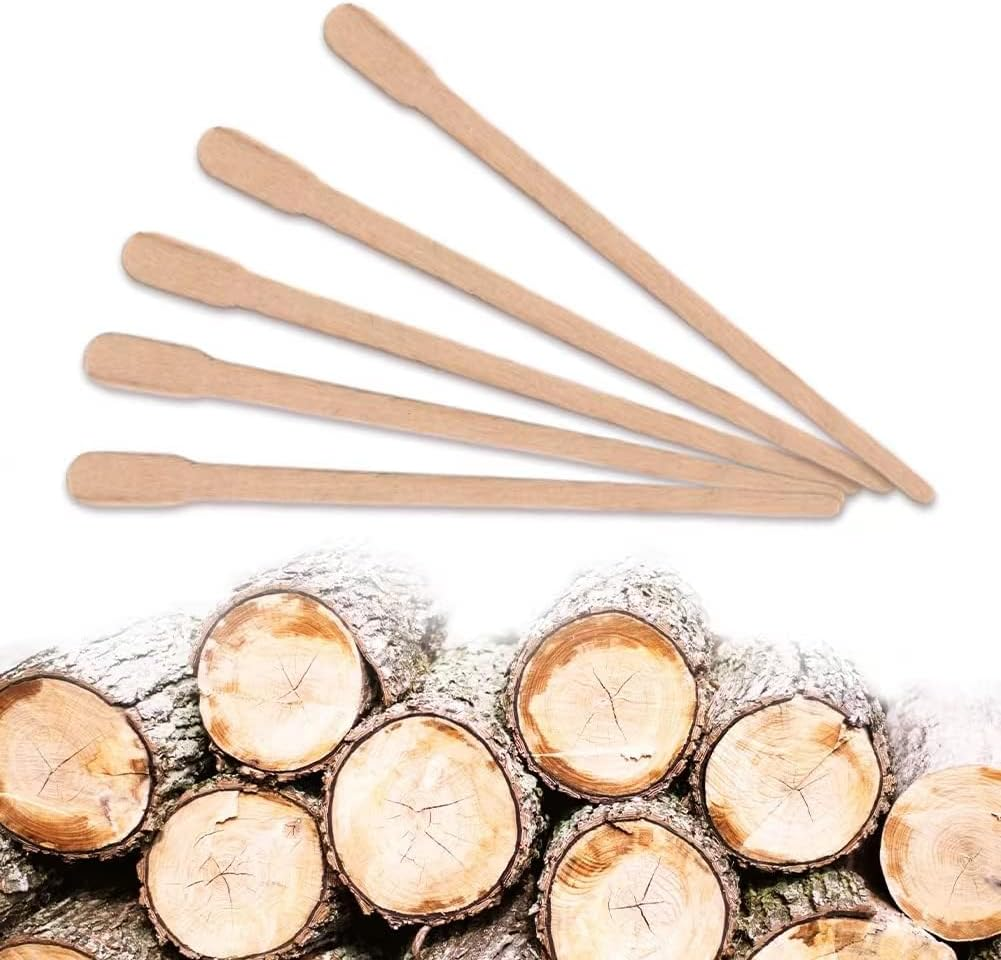 200Pcs Wooden Wax Sticks - Disposable Wooden Waxing Spatulas - Small Sizes Eyebrow Waxing Applicator Spatulas for Facial/Lip Hair Removal,Eyebrow Wax Sticks Wax Applicator,Wooden Wax Spatulas Kit image number 5