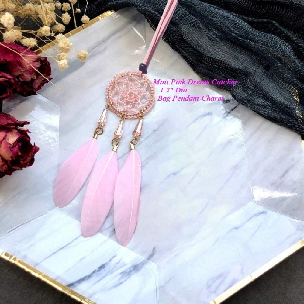 Large Dream Catcher Handmade Brown Feather Circular Net for Kids Bed Room Wall Hanging Decoration Decor Ornament Craft &ndash;Dia 7.9"/ Long 31.5" image number 3