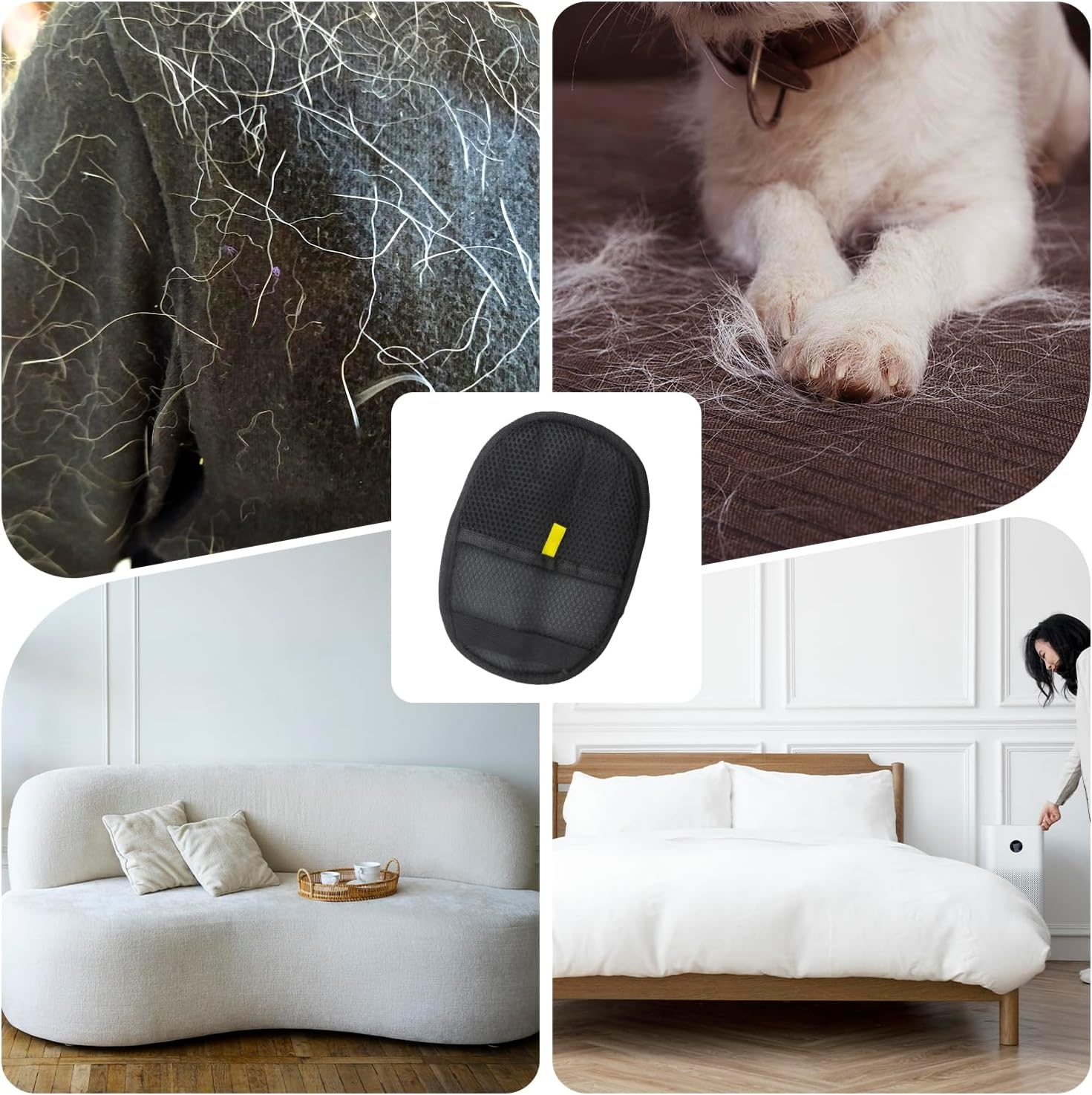 ALLY-MAGIC E25-WZCWCMST Pet Hair Remover Glove for Dogs and Cats