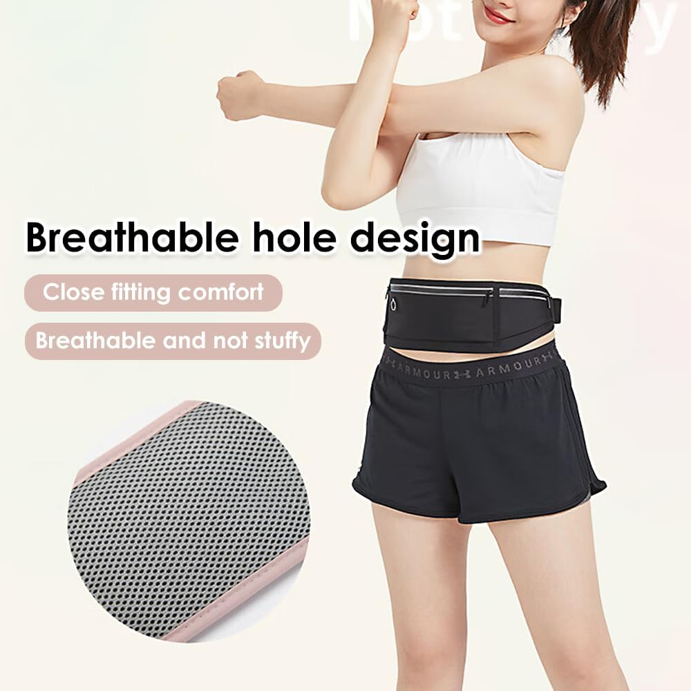 Ultra Thin Running Waist Bag, Sports and Fitness Bag, Adjustable, Card, Key Storage,Men'S and Women'S Waist Bags, Exercise Phone Holder Bag Waist Bag,Hiking and Travel Sports