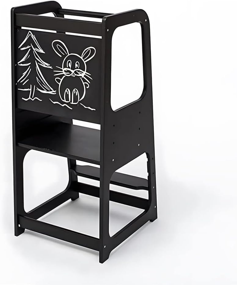 Toddler Standing Tower - Safe Montessori Step Stool for Toddlers,Height Adjustable Children Standing Helper,Perfect Tower for Learning New Skills - Ideal Helper for Little Kids in the Kitchen (Beige)