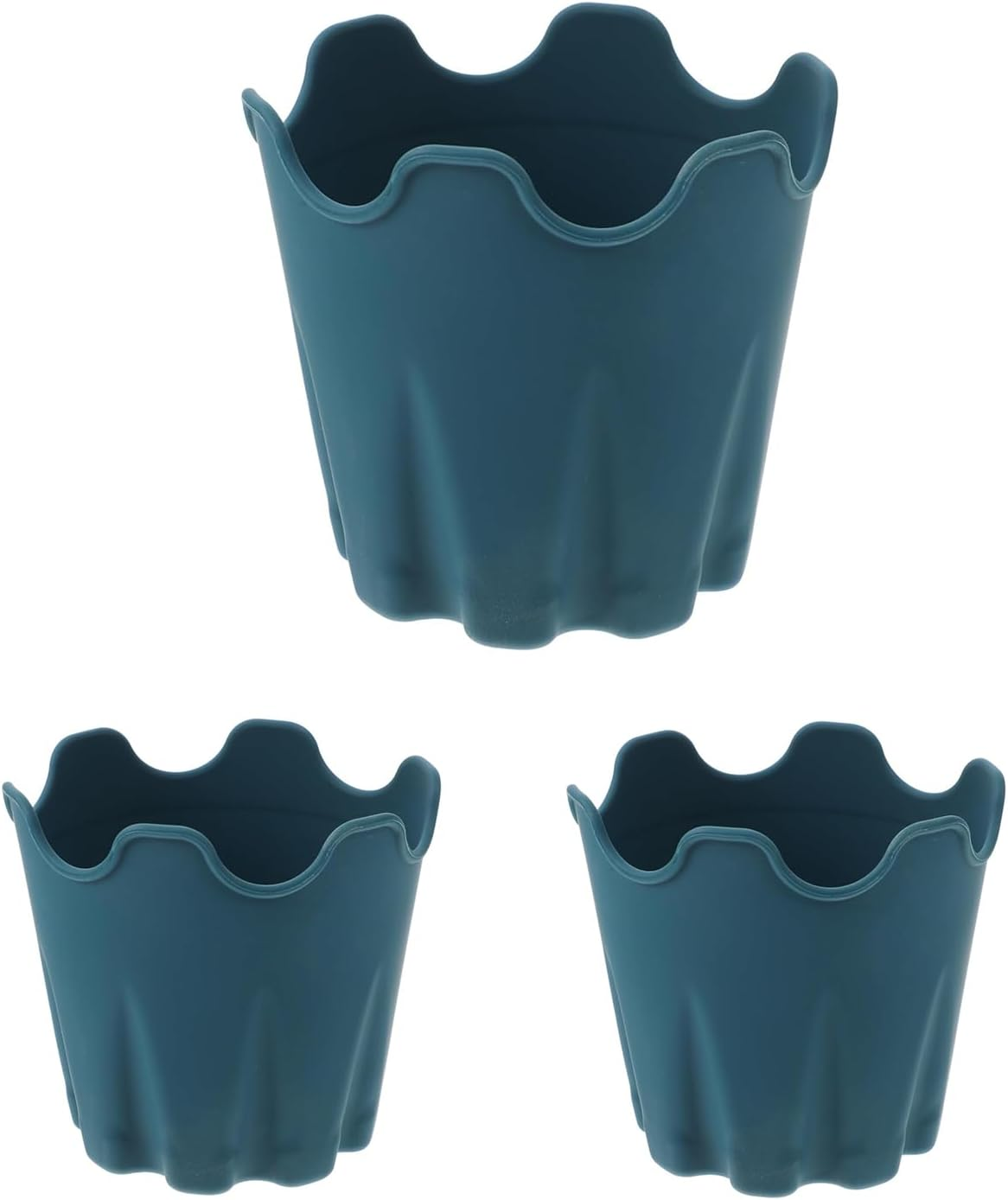 Xiaaofea 3 Pcs Flexible Silicone Plant Pots, Collapsible Indoor Outdoor Gardening Planter for Seedlings Flowers Herbs Multi Purpose Foldable Nursery Pot image number 3