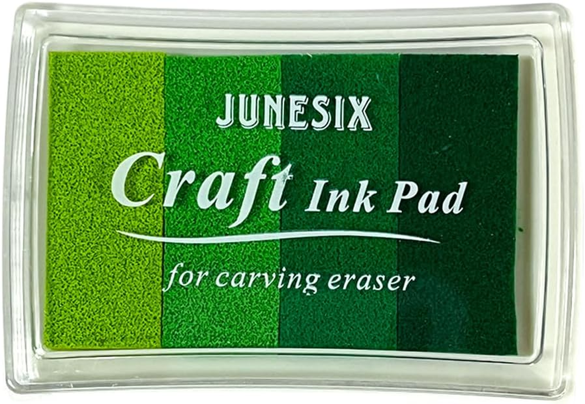 INCAUCA Rainbow Fingerprint Ink Pad, Washable Stamp Pads for Rubber Stamps, Multicolor Craft Stamp Ink Pad, Pigment Ink Pads for Stamping Paper Wood Scrapbook Art Card Making, Gradient Purple