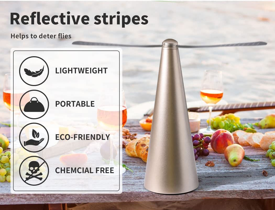 Fly Free Repellent Fan Trap Entertaining Chemical Hook Indoor Outdoor Home image number 6