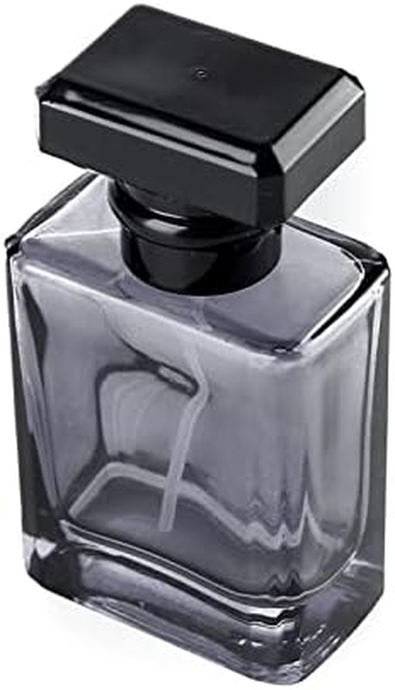 Empty Glass Perfume Spray Bottle Rectangle Clear Grey (30Ml) image number 1