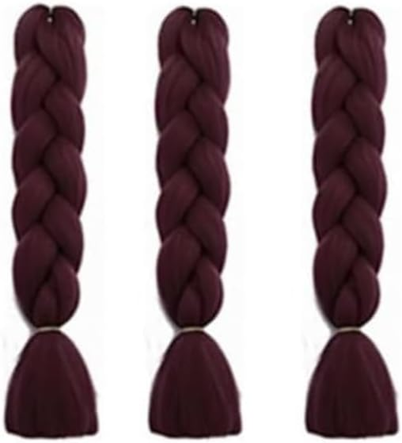 Kanekalon Jumbo Braiding Hair Extensions High Temperature Fiber Crochet Twist Braids 24Inch 3Pcs/Lot (A8) image number 5