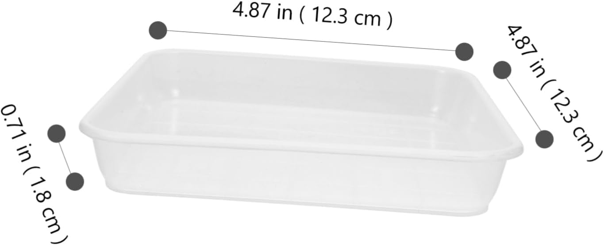 Milisten Clear Square Plant Saucers 10-Pack Plastic Pallet Base Flower Pot Drip Trays Water Saucers for Indoor Outdoor Garden Accessories Plant Drainage Protection