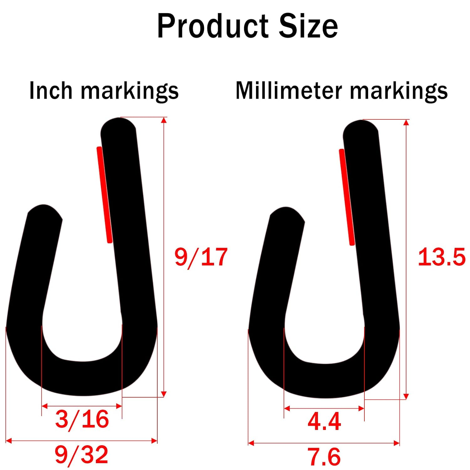 Rubber Edge Guard U Channel Trim Self Adhesive Metal Edge Protection Guard for Car Doors, Hatches, Lockers, Panels (20Ft, Black) image number 5