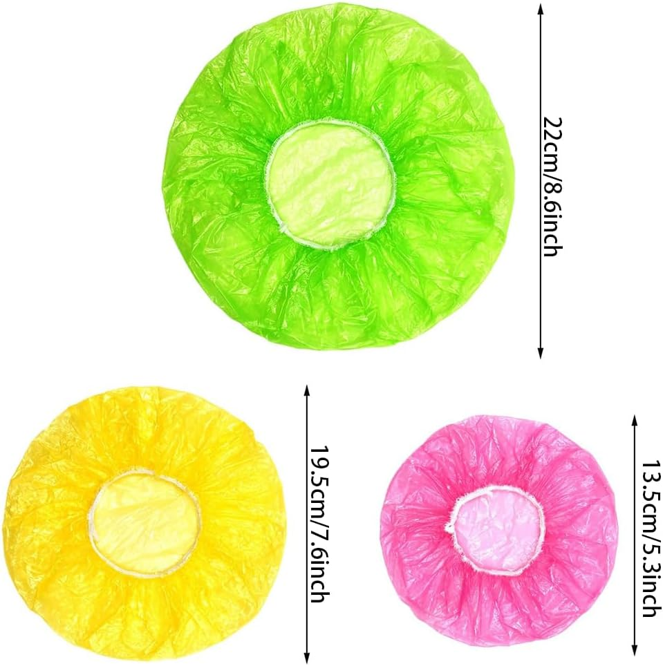 Reusable Elastic Food Storage Covers - 60Pcs Colorful Bowl, Dish, and Plate Plastic Wrap Covers image number 3