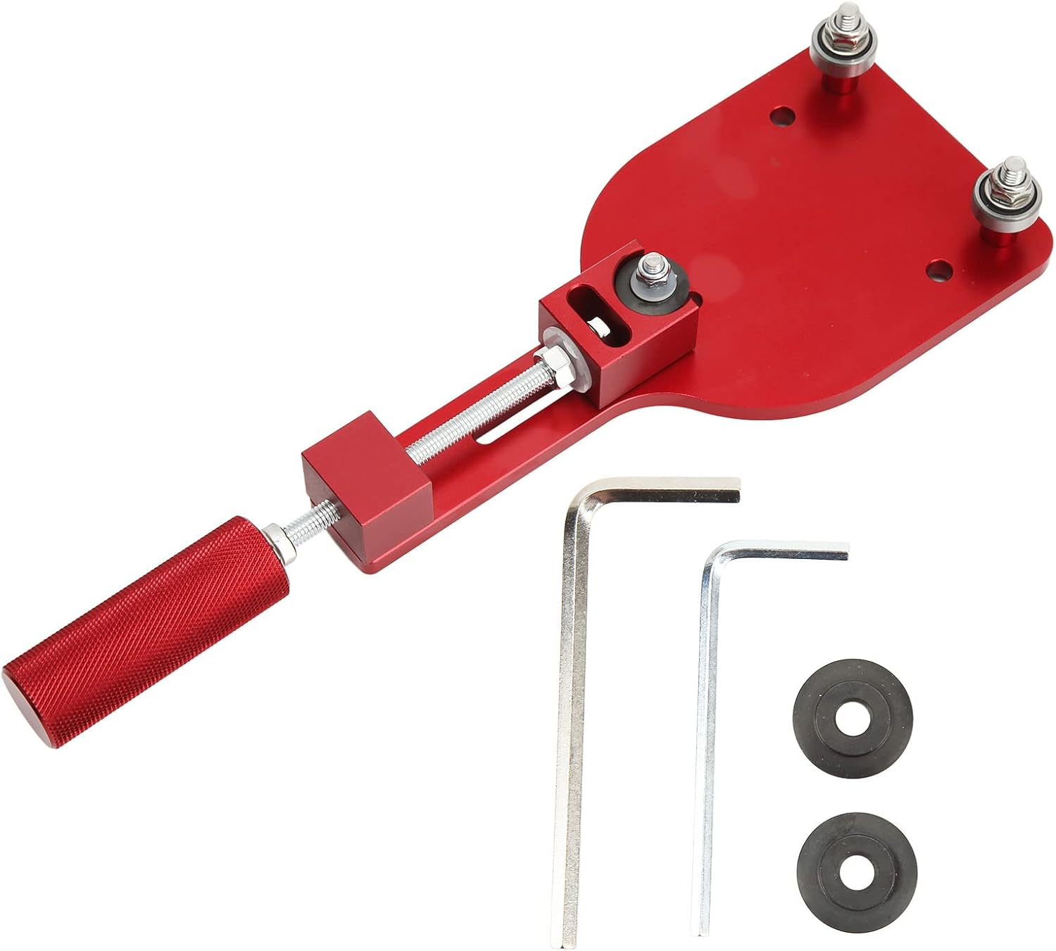 Oil Filter Cutter Tool, Zinc Alloy Universal 77750 Oil Filter Cutter Replace for Filter Cutting Range 2-3/8In to 5In, High Efficiency Oil Filter Crusher with anti Slip Handle (Red) image number 1