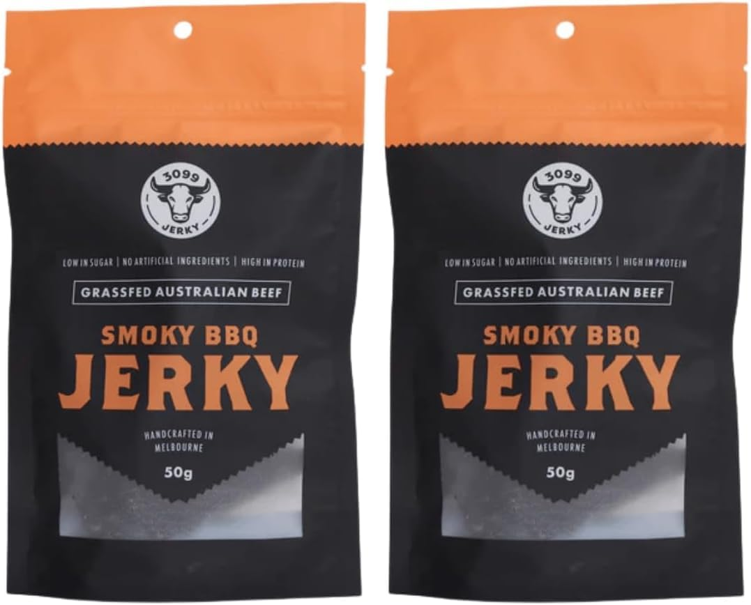 Jerky and Co 3099 Grassfed Australian Beef Smoky BBQ Jerky 50 G image number 1