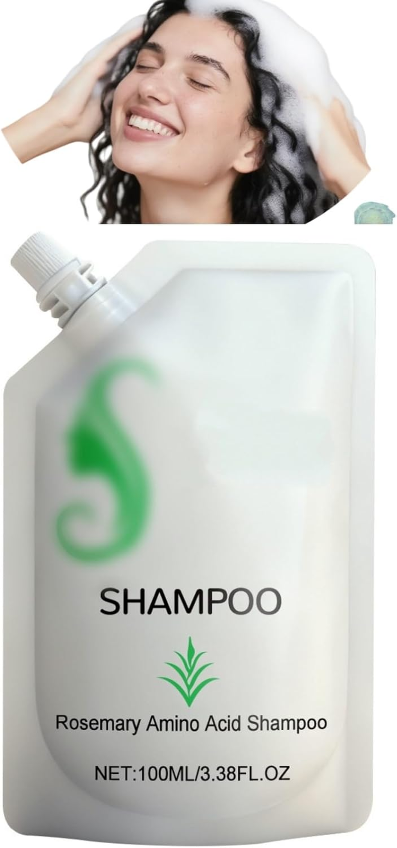 Rosemary Amino Acid Shampoo - 100ML Hydrating and Moisturization Shampoo for All Hair Types, Soothes Scalp & Strengthens Hair Strands Resilience,Mild and Gentle,Safe for Color-Treated (3PCS)