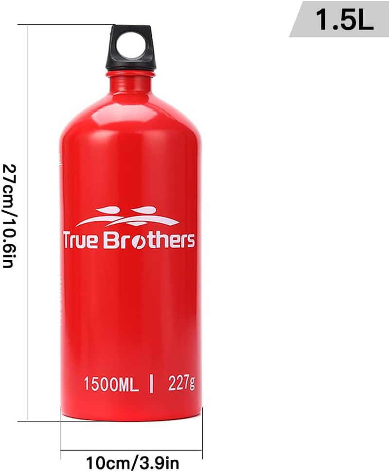 1.5L Aluminum Oil Fuel Bottle Alcohol Liquid Gas Oil Container for Camping Hiking Backpacking image number 4