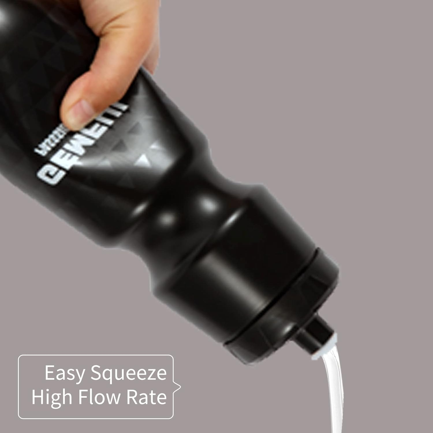 GEMFUL Bike Water Bottle with Holder Combo Lightweight 750 Ml 24Oz Cycling Bottles and Cage for MTB Rode for Road MTB Bicycle (Black) - Black With Cage image number 5