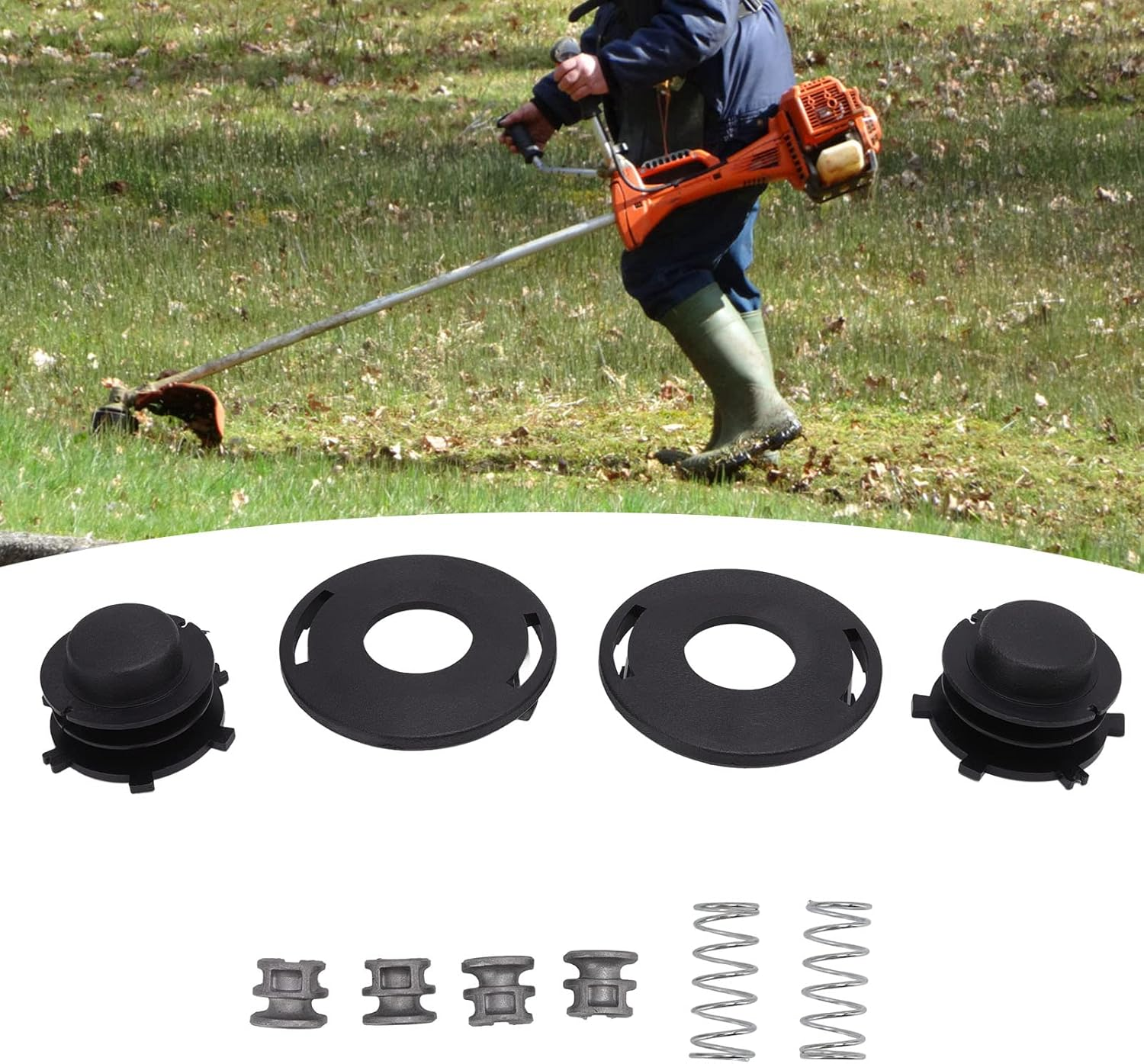 EVTSCAN 2Pcs 4002‑713‑3017 Trimmer Head Spool for STIHL Autocut 25‑2 Fs90R Fs100Rx Trimmer Accessory image number 2