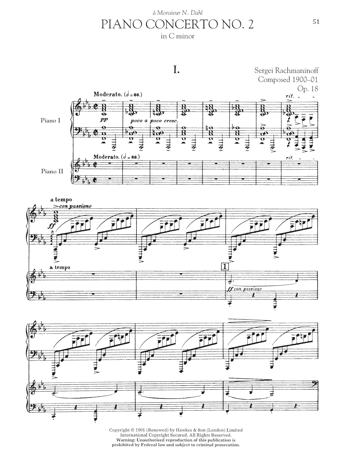 Three Piano Concertos: Nos. 1, 2, and 3: Schirmer Library of Classics Volume 2087 2 Pianos, 4 Hands image number 1