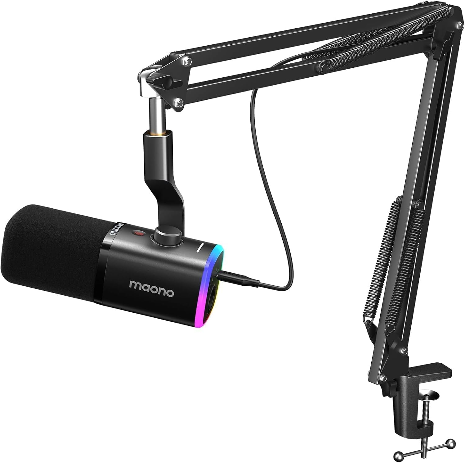 MAONO Dynamic Gaming Microphone with Software: USB XLR Podcast Computer Microphone with Boom Arm - RGB PC Mic for Gamer - Podcast Mic for Streaming Recording Studio Youtube Online Chat PD100XS image number 1