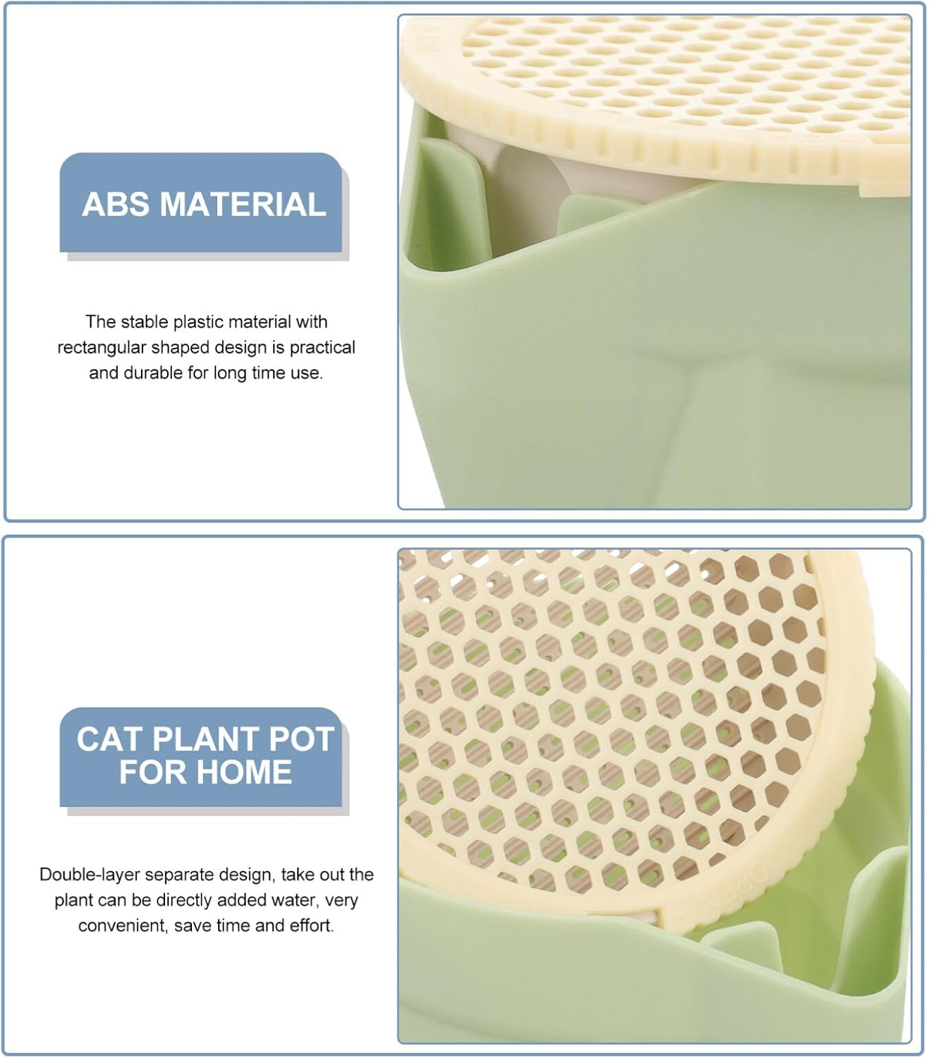 Mipcase Practical Cat Grass Planter Cat Grass Box Planter Hydroponic Microgreens Growing Kit Soilless Planting Box Catnip Grass Planter Window Grass Sprouter Tray Planter Cup Box image number 1