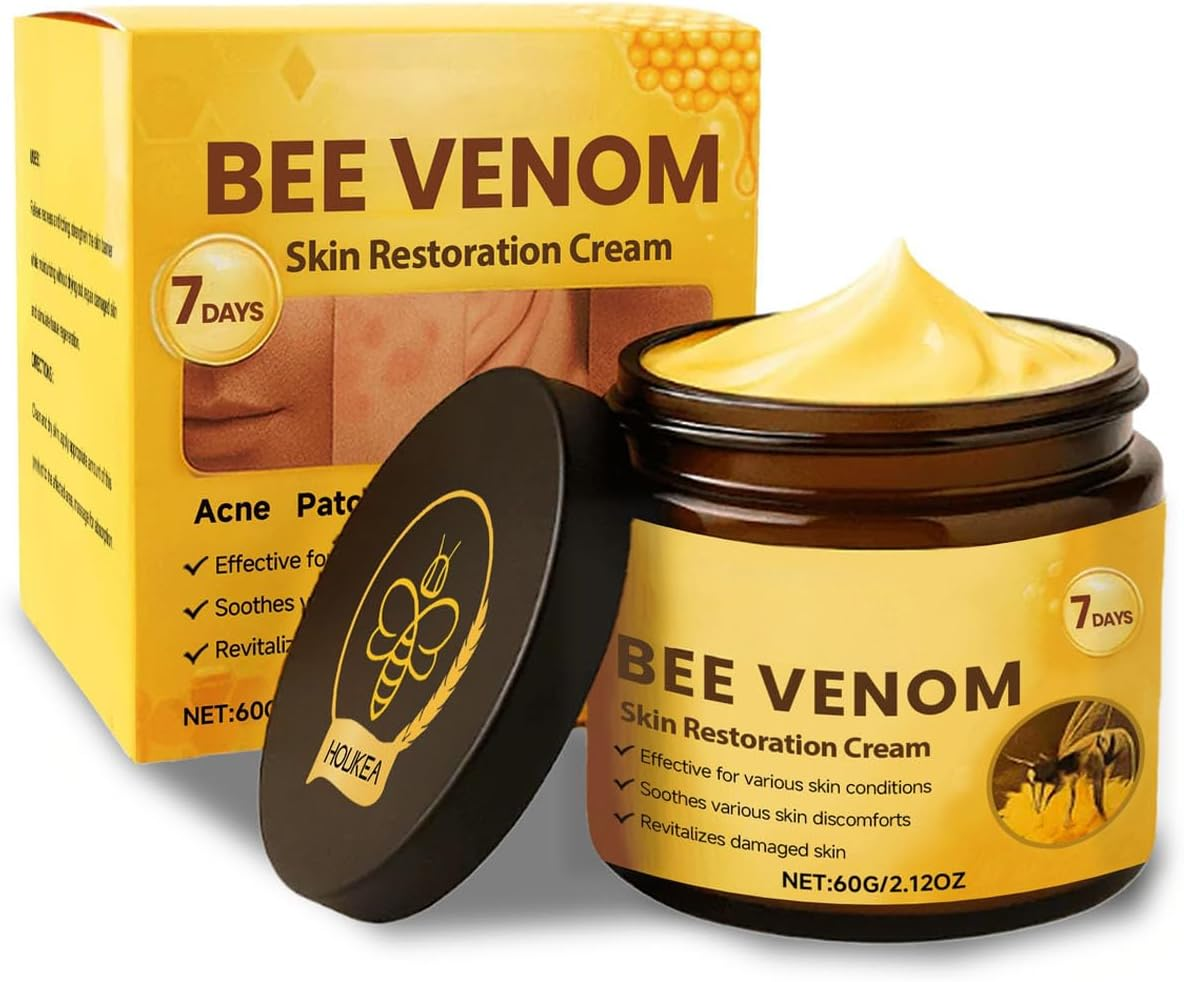 Zentheca Bee Venom Cream, Bee Venom Skin Restoration Cream, Be-E Veno-M Comprehensive Crea-M, Natural Ingredients, for All Skin Types (2PC)