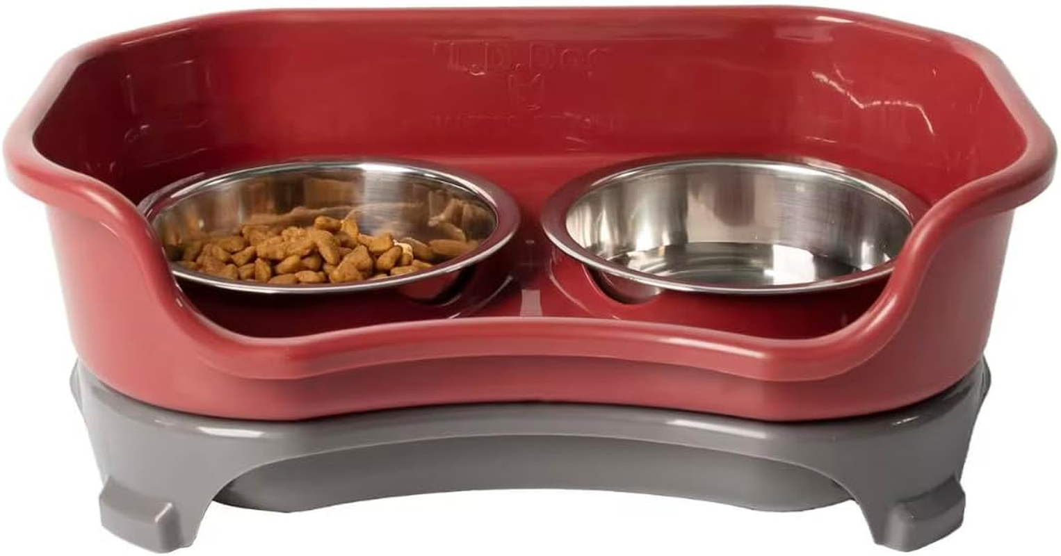 Pet Bowls, Mess-Proof, Elevated, No Spill, Non-Tip, Pet Accessary, Raised Stainless Steel Food & Water Pet Bowls,Stand Feeder Set for Cats and Puppy image number 1