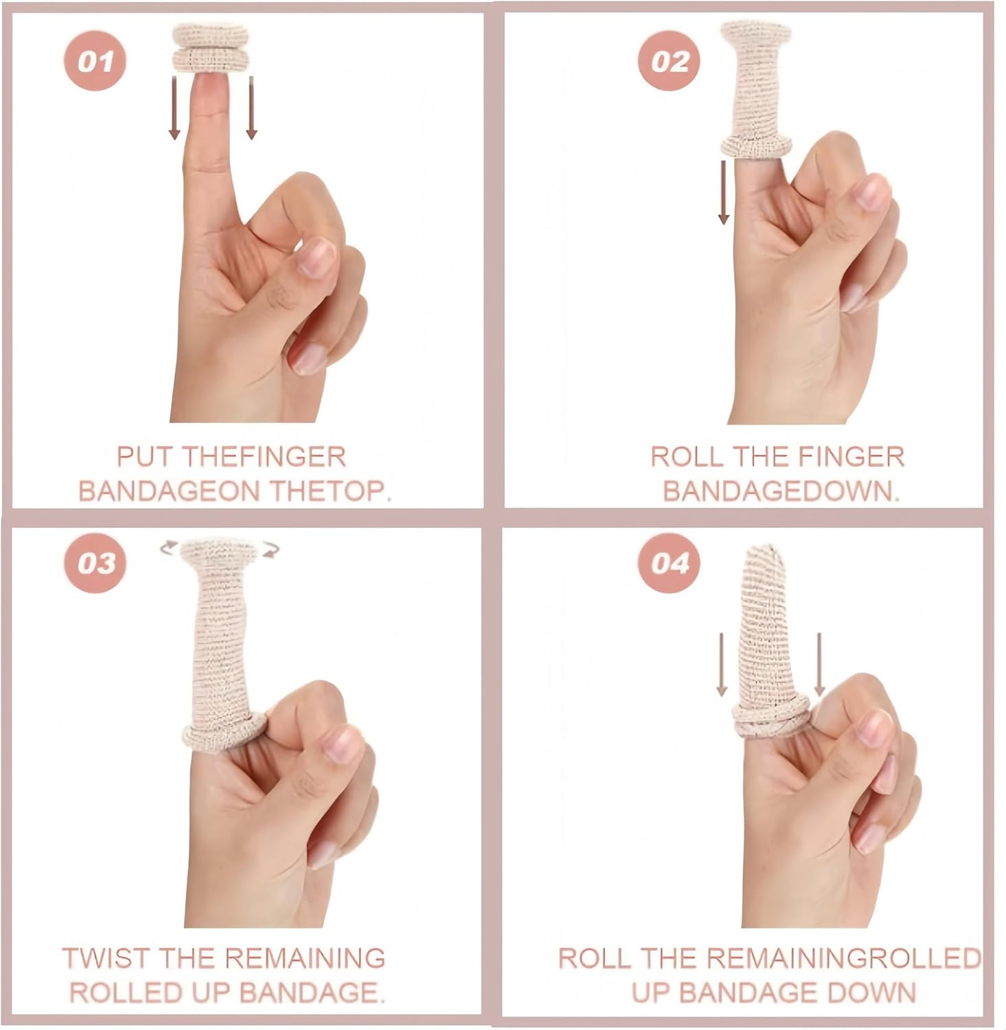 20Pcs Tubular Bandage Finger Roll Cotton Finger Cot, Tubular Finger Bandage Cots, Tubular Finger Cots