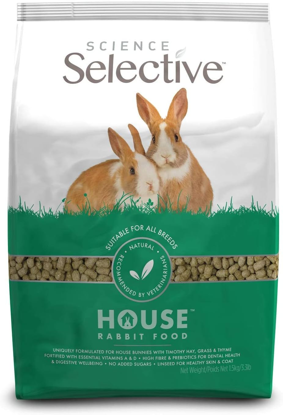 Science Selective House Rabbit 1.5Kg - High Fibre, Indoor Rabbit Food, No Added Sugar image number 1