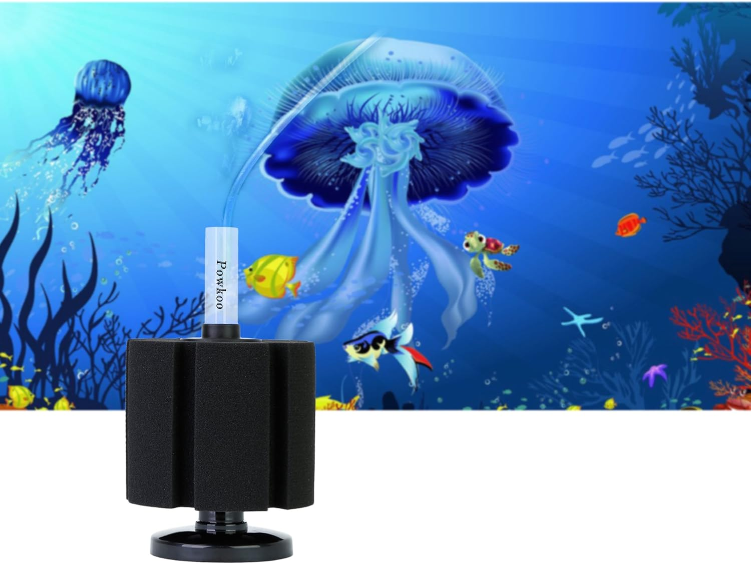 Powkoo Sponge Filter Aquarium Filter Sponge for Pond Fish Tank Filter (L) image number 5