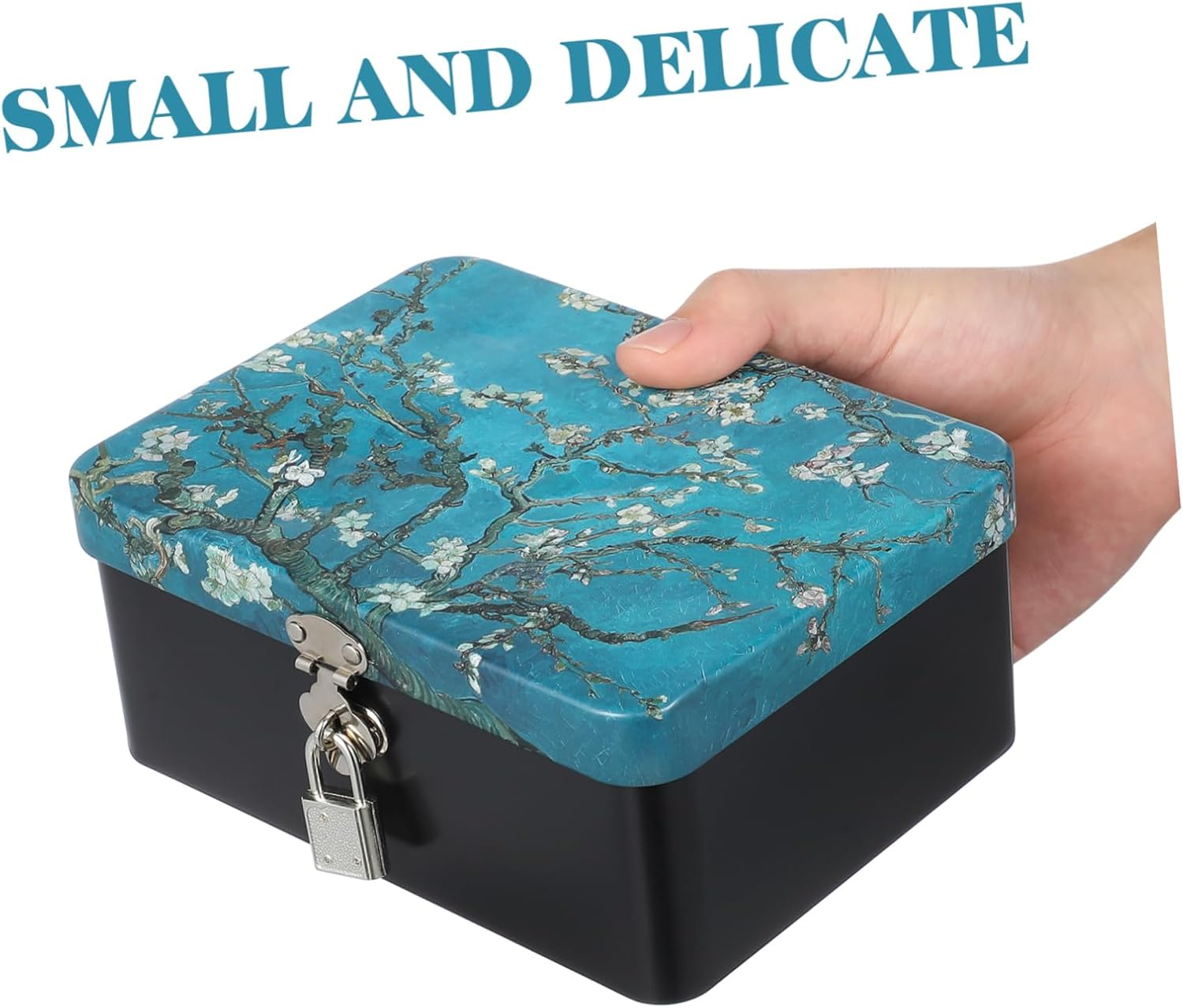 Lockable Jewelry Travel Case Metal Key Box Storage Box Desk Organizer Lock image number 6