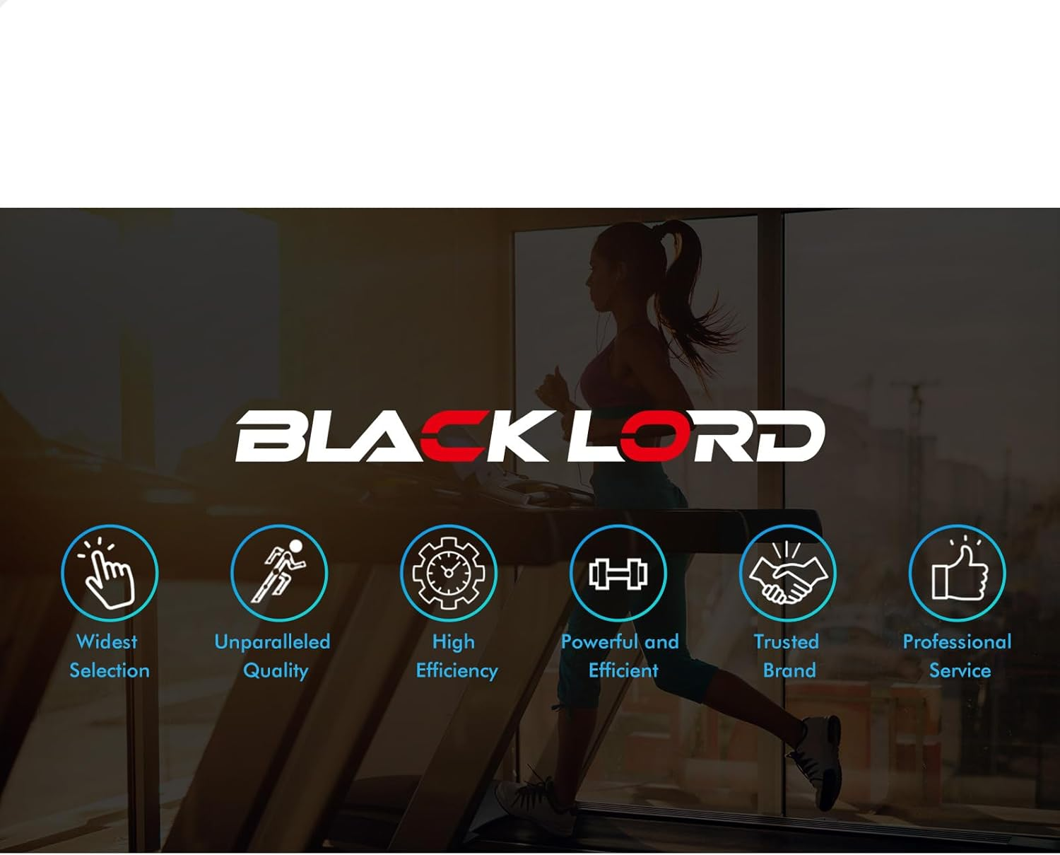 BLACK LORD Treadmill Electric Running Machine Workout Exercise 2.2/2.4/3.0/3.2/3.5/4.0/5.2HP Fitness Equipment Walking Jogging Trainer for Home Gym Office Commercial Series image number 4