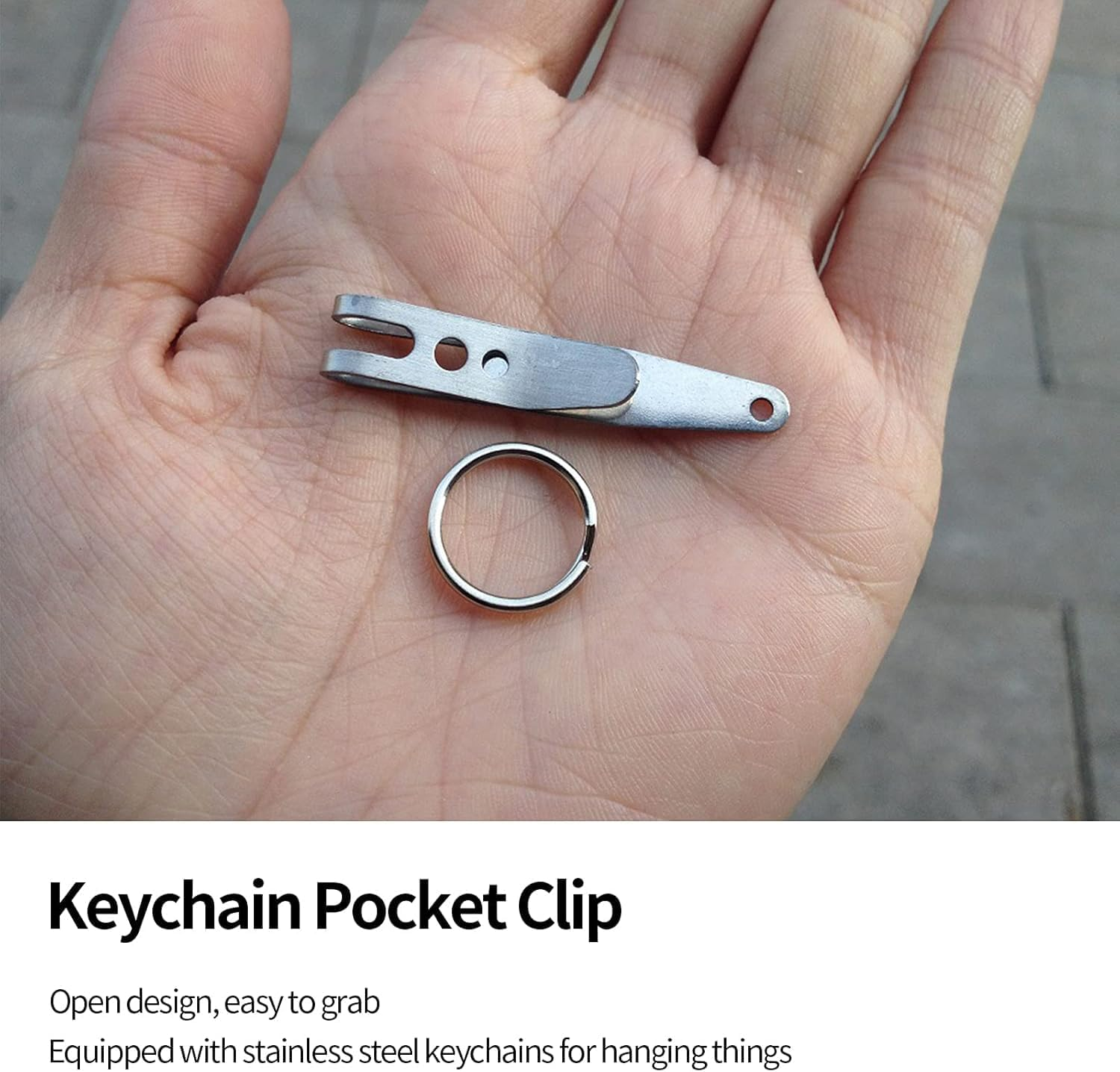 Multi-Purpose Suspension Clips for Hanging EDC Gear - Keychain Clip Holder for Flash Drive Emergency Whistle - Durable Belt Hook with Key Ring for Outdoor Camping Quick Hanging Tool image number 2