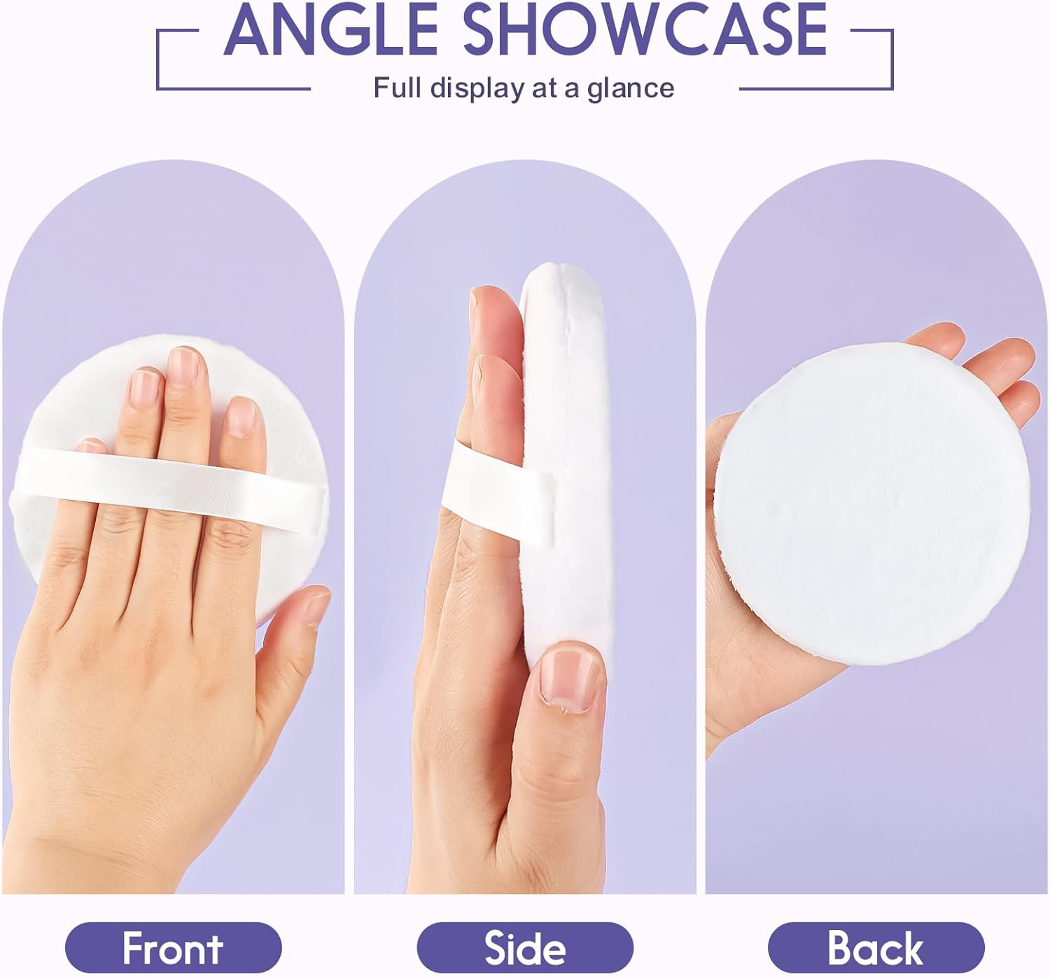 WSYUB Powder Puff, 4.33&rsquo;&rsquo; Powder Puff for Body Powder,Large Body Powder Puff,Body Powder Applicator, Body Powder Puff and Container image number 1