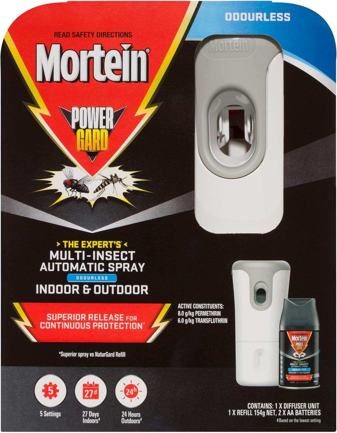 Mortein Powergard Indoor & Outdoor Insect Killer Automatic Diffuser Kit image number 2