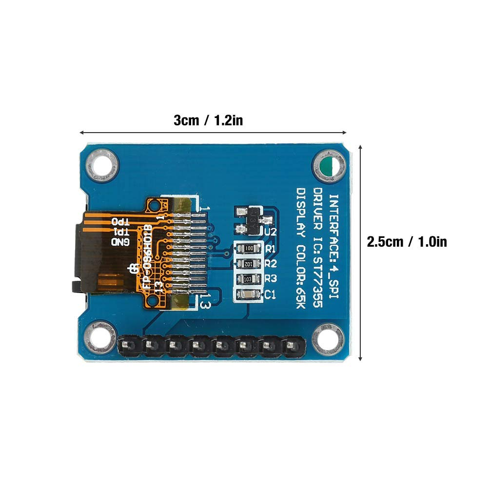 Alvinlite 0.96 Inches Color LCD Display Module, 80X160 RGB Controller SPI Display Module, 3.3V ST7735 Full Color LCD Board for Arduino image number 1