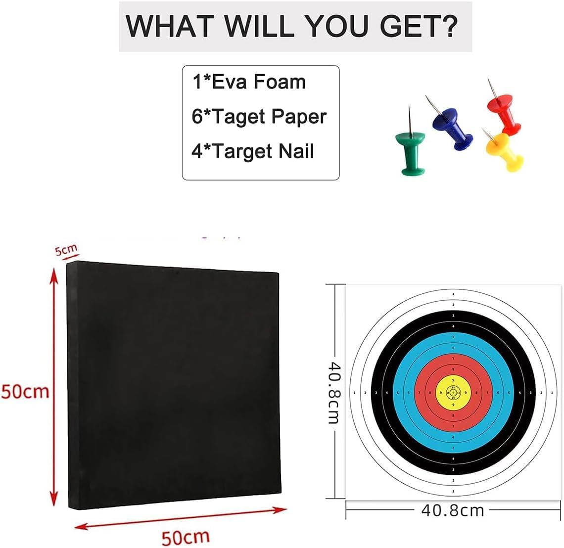 EVA Foam Archery Target 5Cm 10Cm High Density for Shooting Practice in Backyard image number 3