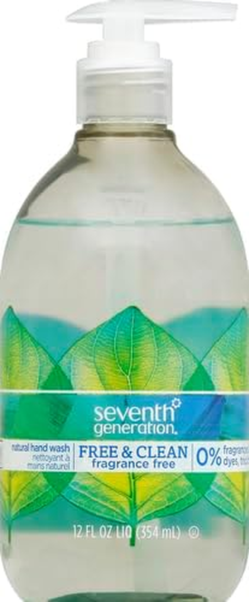 Seventh Generation Hand Wash, Free & Clean Unscented Hand Soap, 12Oz