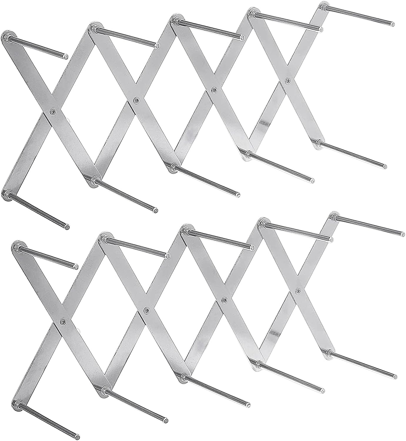 2-Pack BBQ Rib Holder Grill - Foldable Stainless Steel Grill Grate for Gas/Charcoal Grills | Rust-Proof Grill Accessories for Lamb, Pork Ribs, Sunday Bbqs & Camping Parties image number 4