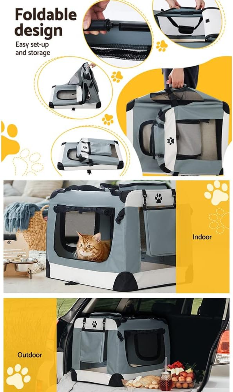 Pet Carrier Soft Crate Dog Cat Travel Portable Foldable Car 2XL Large Size
