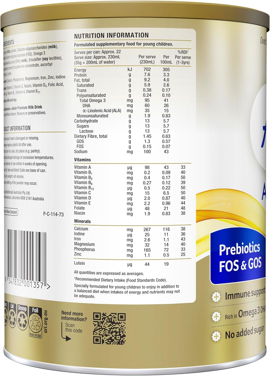 Alula ADVANCE+ STAGE 4 MILK DRINK 2YEARS+, 800G image number 5