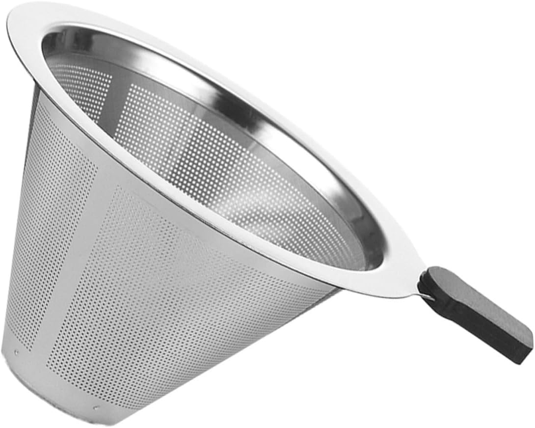 CIYODO Sturdy Stainless Steel Coffee Filter with Precision Mesh for Drip Brewing Wear-Resistant Tea Strainer Reusable and Easy to Clean for Home Coffee Bar and Espresso Brewing image number 4