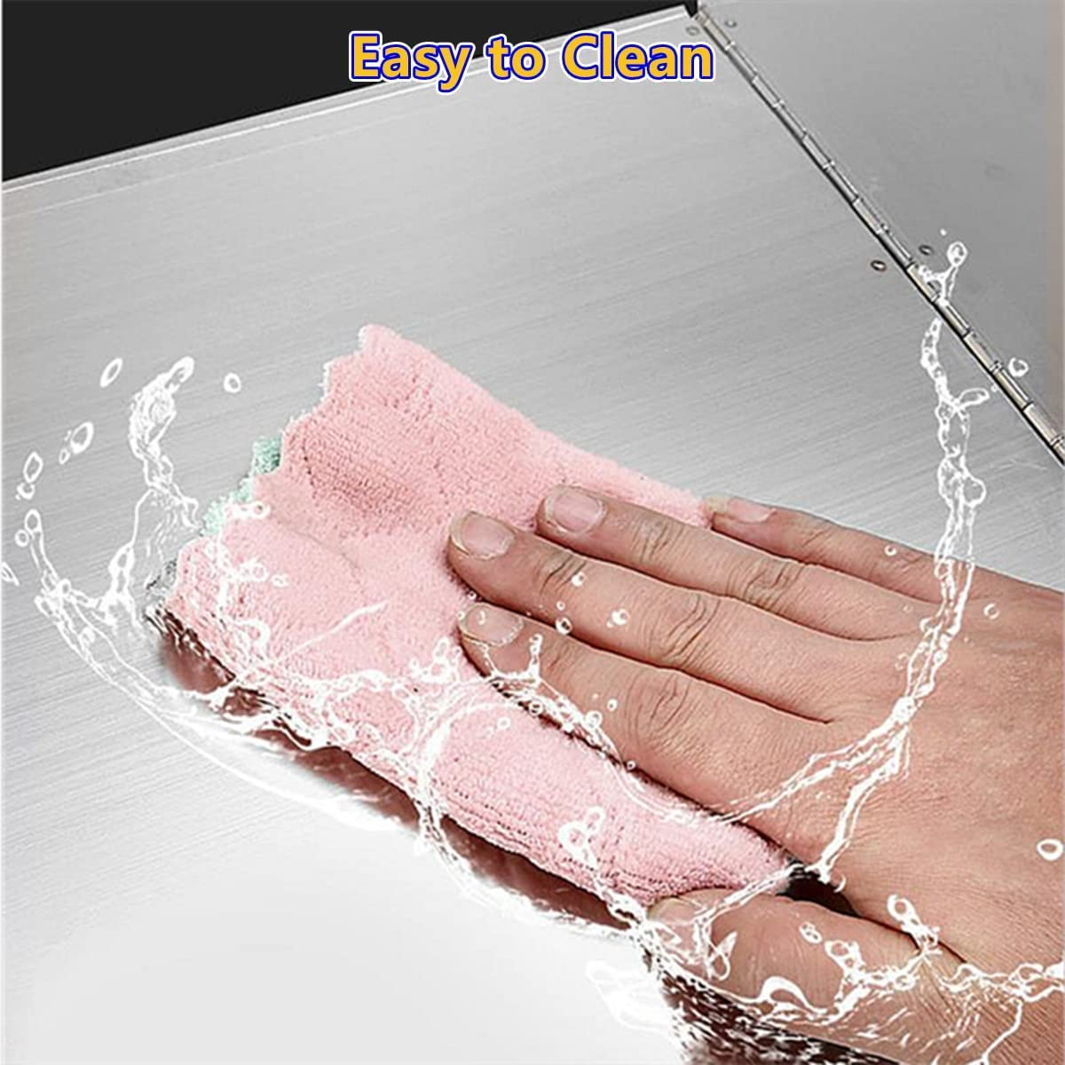 YOZOTI anti Splatter Guard, Stainless Steel Splatter Screen, Folding Grease Splatter Guard for Home Cooking 3/4 Sided anti Splatter Shield Guard for Kitchen Gas Stove (3 Sides-40 * 40 * 30Cm) image number 1