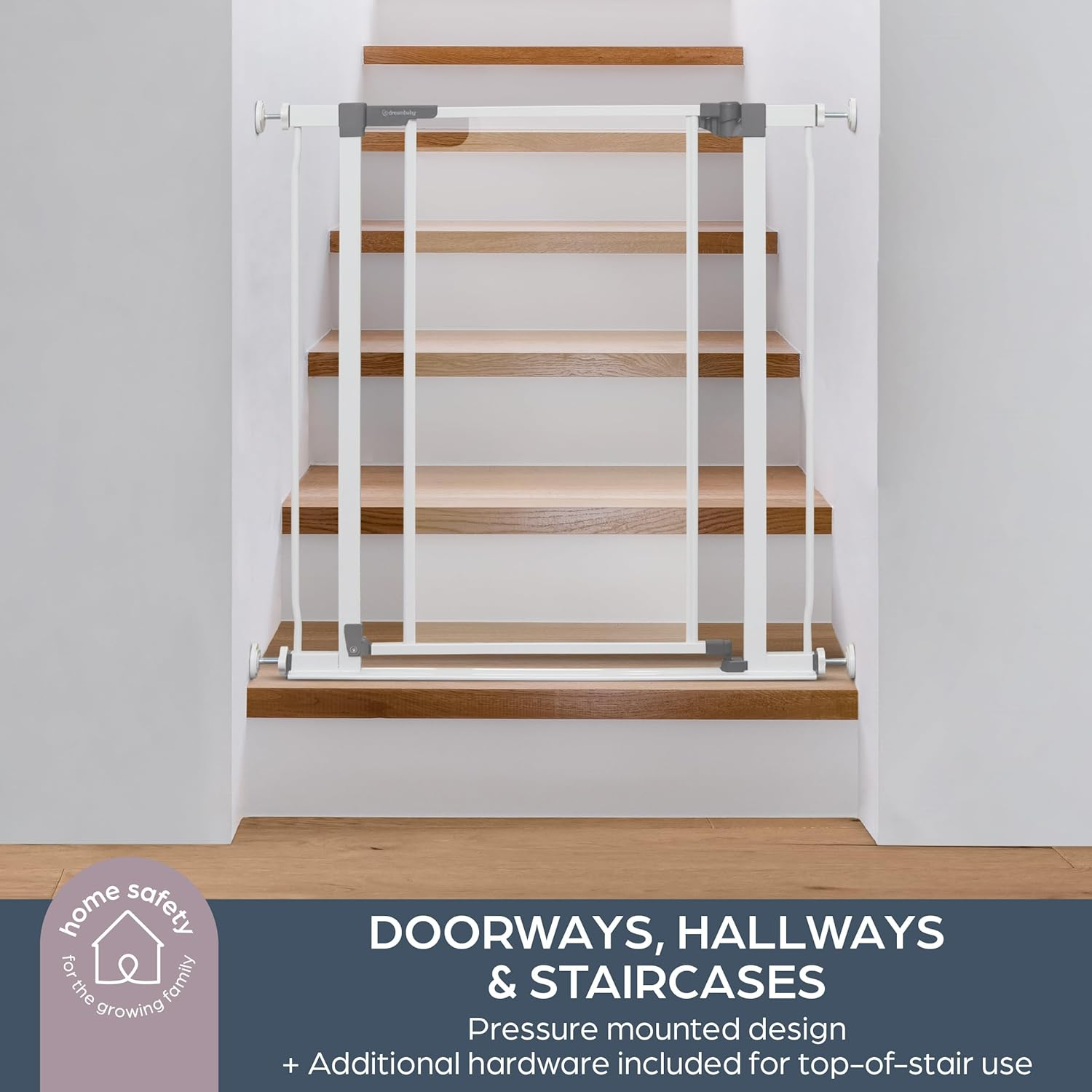 Dreambaby Clear Panel Low-Step Baby Security Gate, Fits Openings 75-81Cm, 76Cm Tall image number 2