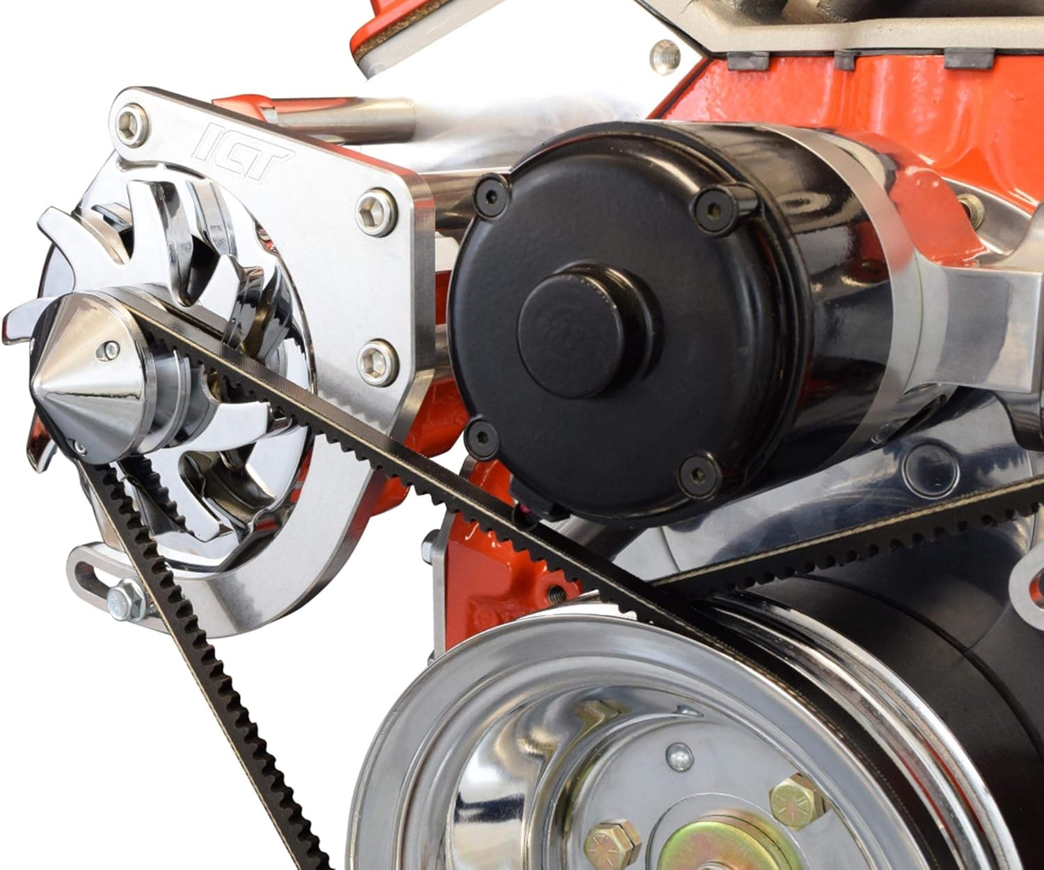 SBC Alternator Bracket Adjustable Electric Water Pump Small Block 350 Chevy Mount Kit 551672E image number 4