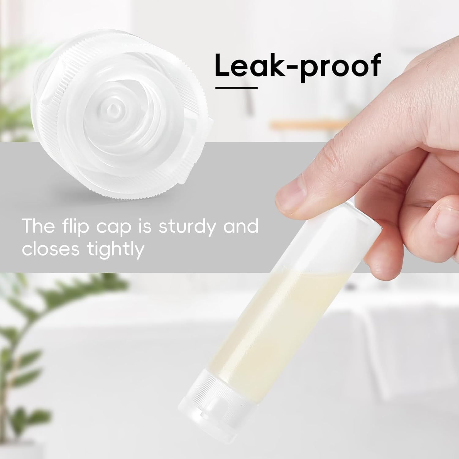 TUZAZO 10 Pack 0.6 OZ Small Travel Squeeze Bottles, Refillable Travel Tubes Empty Cosmetic Containers for Lotion, Shampoo, Conditioner, Sample image number 1