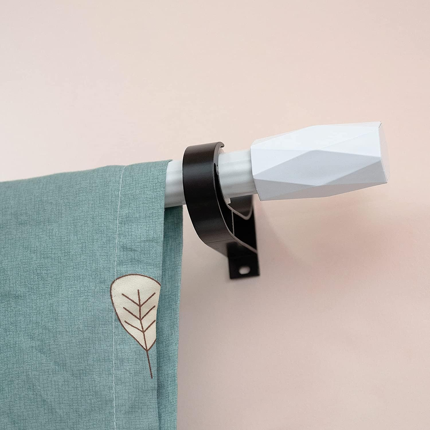 4 Pack Ceiling Curtain Pole Brackets, Heavy Duty Curtain Rail Bracket, Aluminum Alloy, Black Curtain Rod Support Ceiling Brackets Holders for 25Mm to 30Mm Drapery Poles image number 6