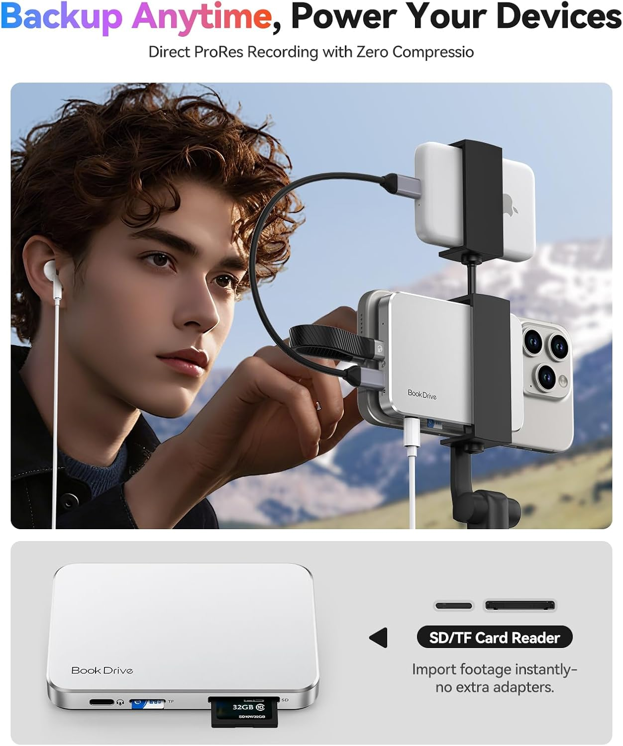 ORICO 512GB External SSD up to 1000Mb/S Portable Solid State Drive, P10PRO image number 2