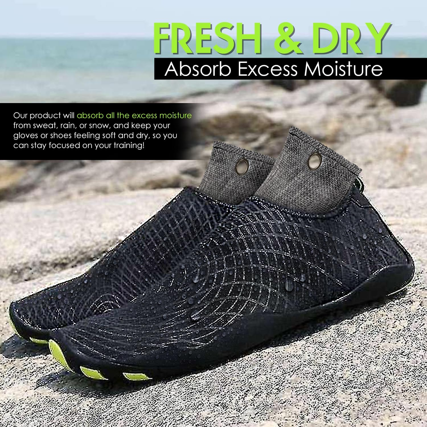 Boxing Glove Deodorisers 2 Pack, Shoes - Absorbs Stink Leaves Gloves Fresh Sweat Absorb Smells Improved Bamboo Charcoal Deodoriser for Boxing, Football Shoes, Cricket Gloves Bags & Sports Gear image number 4