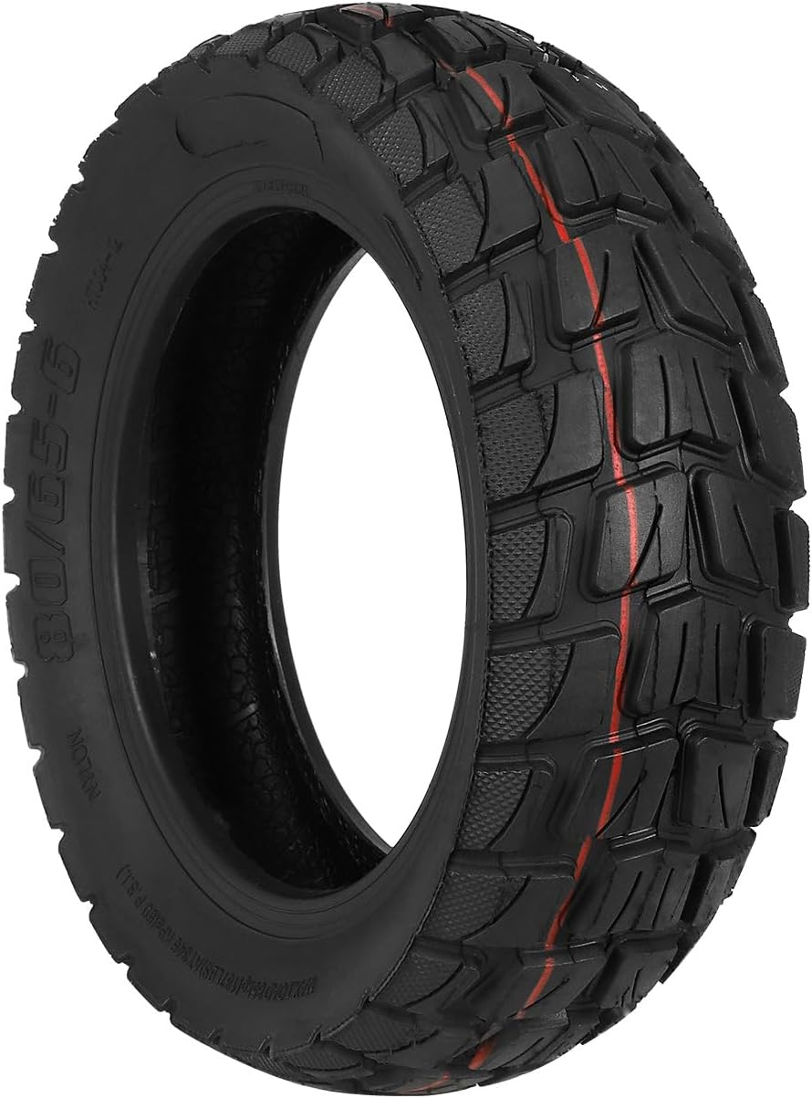 VOLOHAS 80/65-6 Offroad Tyres for Kukirin G2 Max, Kukirin G3 Pro, Kugoo M4, Kugoo M4 Pro, Zero10X, Dualtron Electric Scooter 10X3 Replacement Off-Road Tyres Front and Rear Wheels Thickened Tyre (Pack