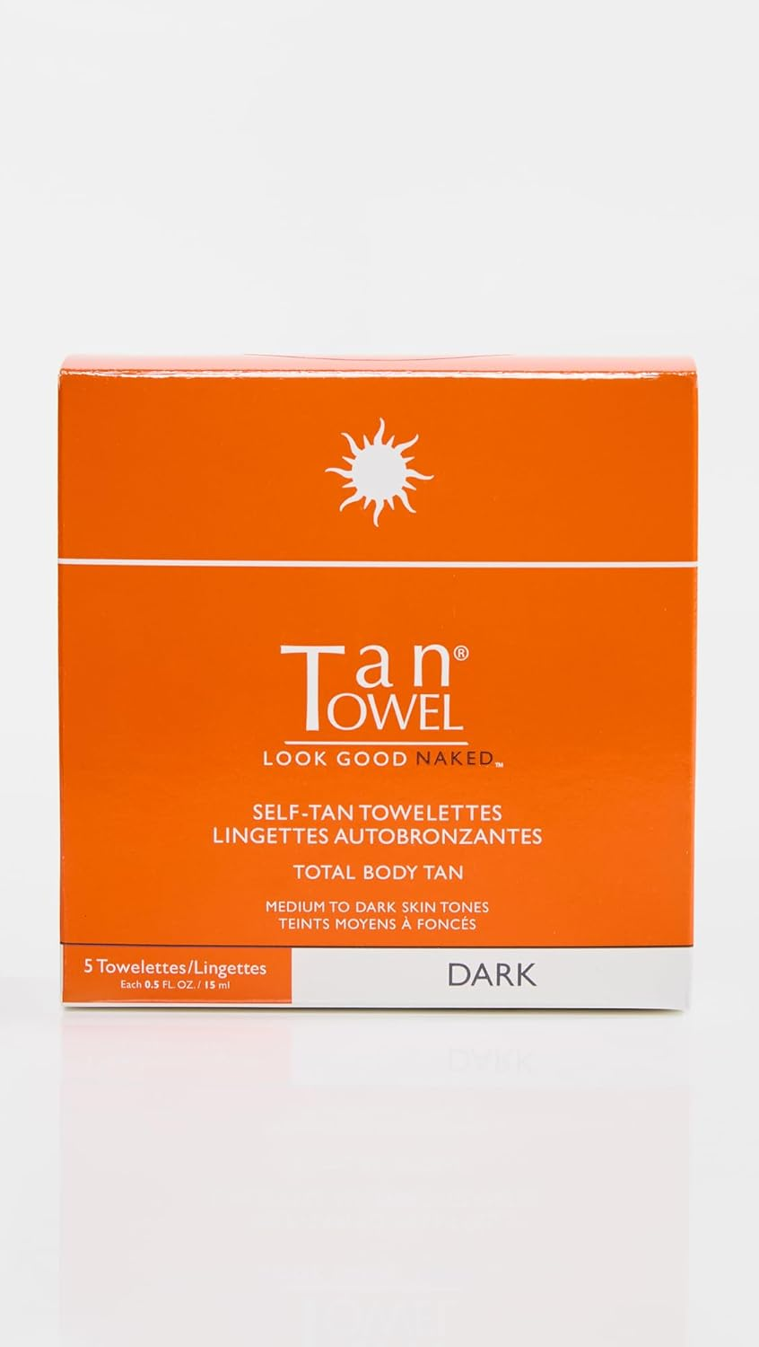 Tantowel Full Body Tan Towelettes - 5 Pack, Dark, 0.5 Fl Oz (Pack of 5) image number 2