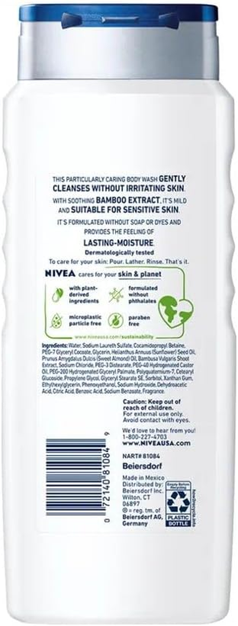 Nivea Men Sensitive 3-In-1 Body Wash 16.9Oz